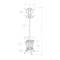 Monarch Specialties Coat Rack, Hall Tree, Free Standing, 8 Hooks, Entryway, 71"H, Umbrella Holder, Bedroom, Metal, Black I 2060 - alternate 2